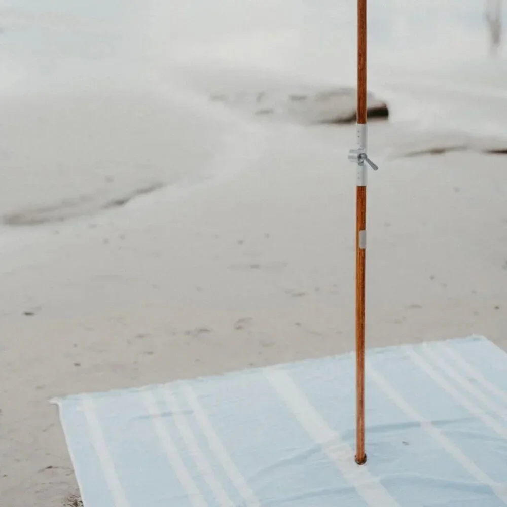 Business & Pleasure Beach Blanket Vintage Blue Stripe